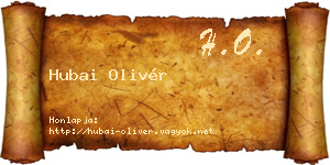 Hubai Olivér névjegykártya