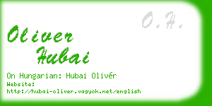 oliver hubai business card